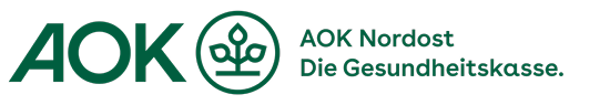 aok-nordost-gesundheitskasse-logo Logo der AOK Nordost mit grünem Schriftzug „AOK Nordost – Die Gesundheitskasse“ und stilisierter Pflanze als Symbol für Gesundheit und Vorsorge.